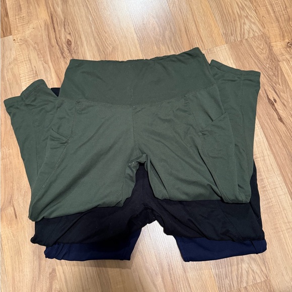 Black, Green, and Blue Leggings Set - Picture 2 of 2